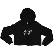 Load image into Gallery viewer, Merry + Bright Holiday Crop Hoodie
