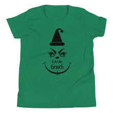 Load image into Gallery viewer, Little Grinch Youth Unisex Short Sleeve Matching Holiday Tee
